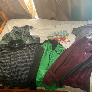 Mens/teen medium/large (that for like mediums) graphic tees, flannel, jackets